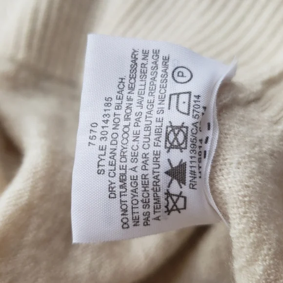 Tory Burch Wool Cream Button-Up Cardigan | Size XS - Picture 5 of 6